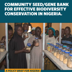 Community Seed Gene Bank For Biodiversity Conservation In Nigeria
